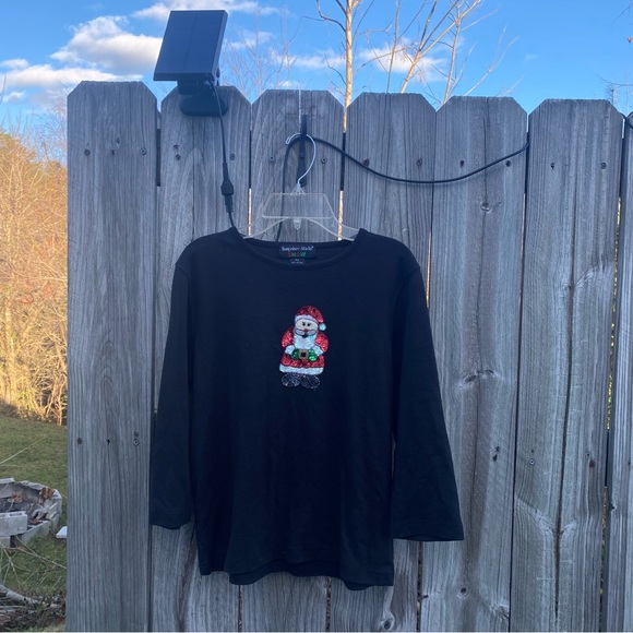 Vintage Hampshire Studio‎ SNOW embellished Santa Claus Long Sleeve PS - Picture 4 of 6